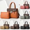 Splicing Pu Color Handbag Large Capacity Inner Zipper Pockets For Gift Women
