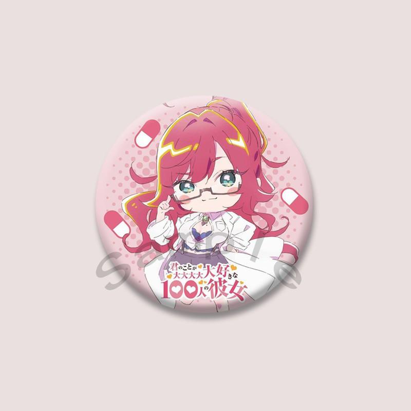 The 100 Girlfriends Who Really Love You Anime Brooches Cartoon Figure Nano Eiai Karane Inda Badges Bag Hat Clothes Button Pins