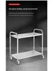 Stainless Steel Two-Tier Mobile Dining & Serving Cart