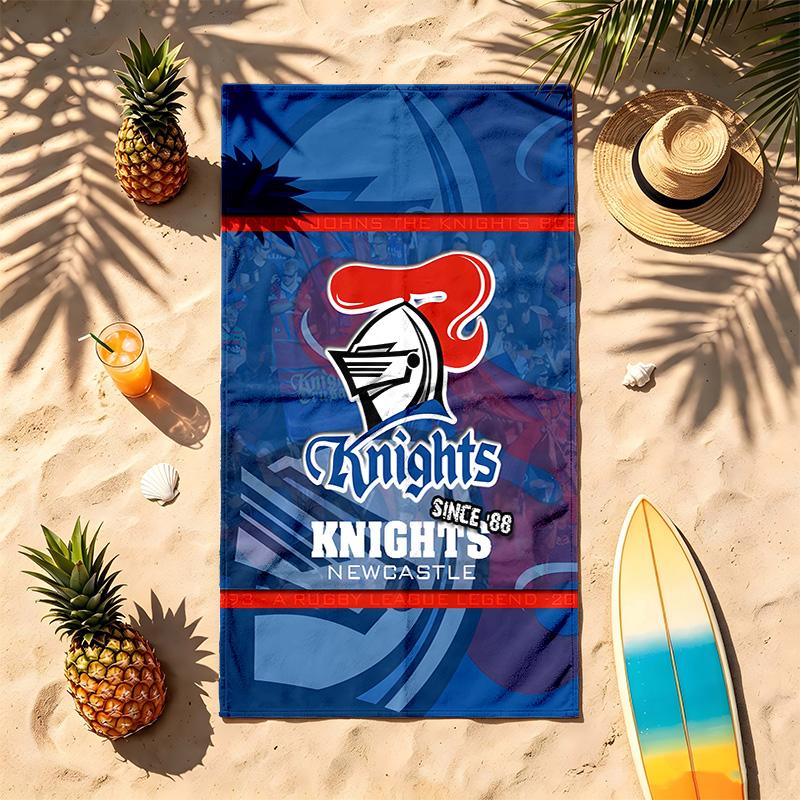 Newcastle Knights (1) Theme Beach Towel Sand Resistant Soft And Comfortable Suitable For The Pool Camping Yoga And Diving A Travel Essential