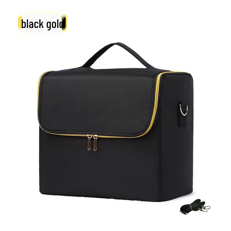 

Многослойная косметичка большой вместимости с вышивкой: Профессиональный органайзер для инструментов для макияжа и нейл-арта