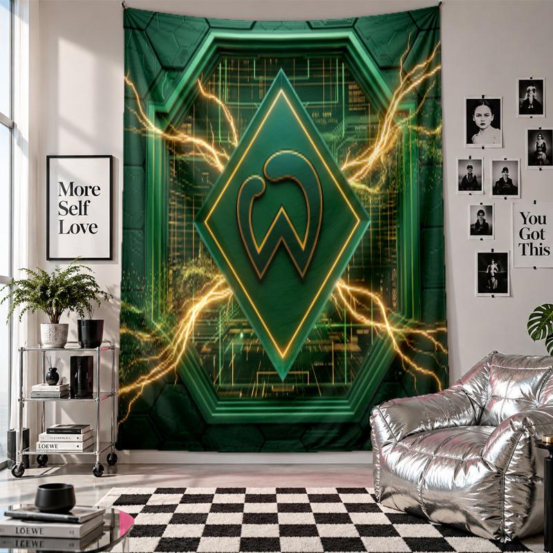 Werder Bremen Football Wall Tapestry Home Decor Wall Hanging Cloth for Bedroom Living Room Background