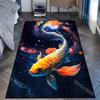 Golden koi in cosmic dream Print Carpet Rug for Living Room Bedroom Sofa Doormat Home Decor Non-slip Floor Mat