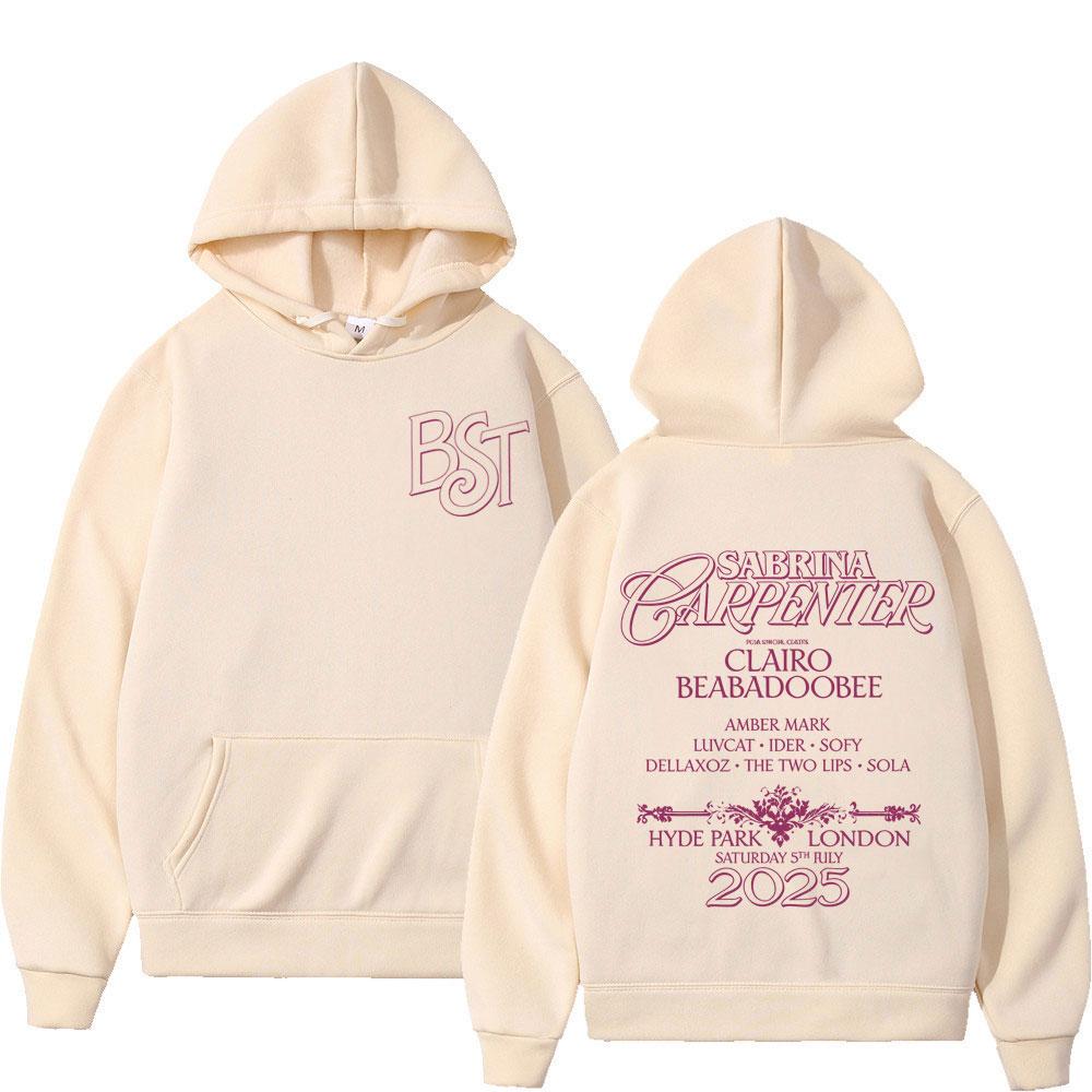 

Худи с двусторонним принтом тура певицы Сабрины Карпентер для мужчин и женщин, модный пуловер свободного кроя с длинными рукавами, эстетичная толстовка M