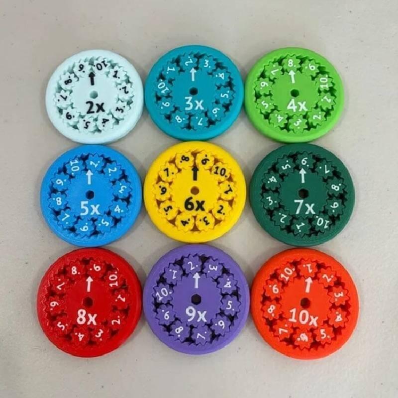 Educational Math Fidget Spinners For Learning Arithmetic With Colorful Plastic Material