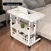 Adjustable Multi-Layer Bookshelf & Movable Laptop Table with Wheels