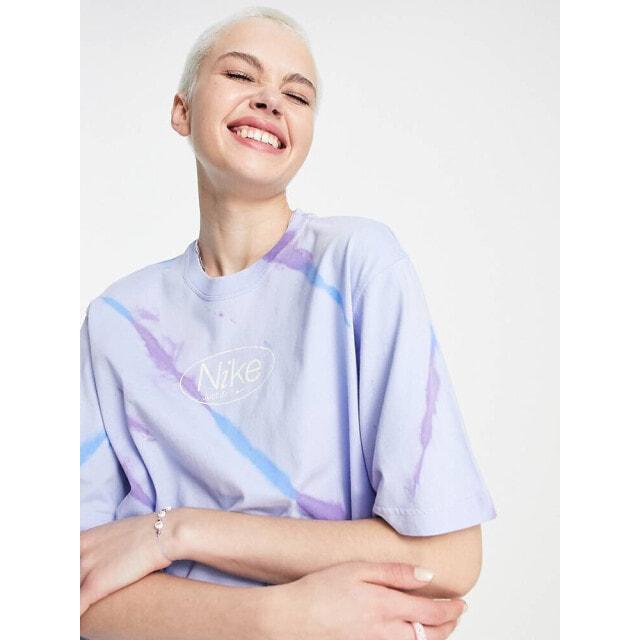 

Футболка свободного кроя Nike optimism с принтом тай-дай в морском стиле