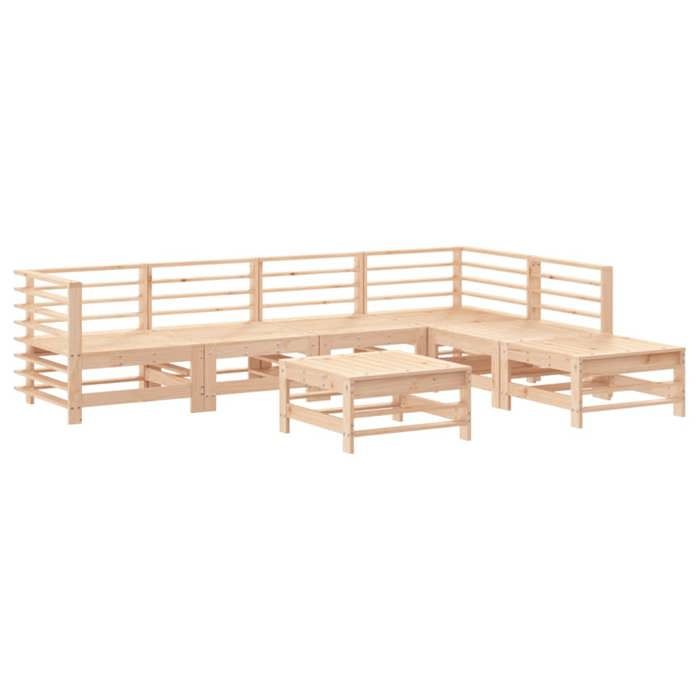 VidaXL Salon de Jardin avec Coussins 7 pcs, Canapés avec Dossier et Accoudoir, Ensemble de Meubles avec Table Basse Patio 3185976