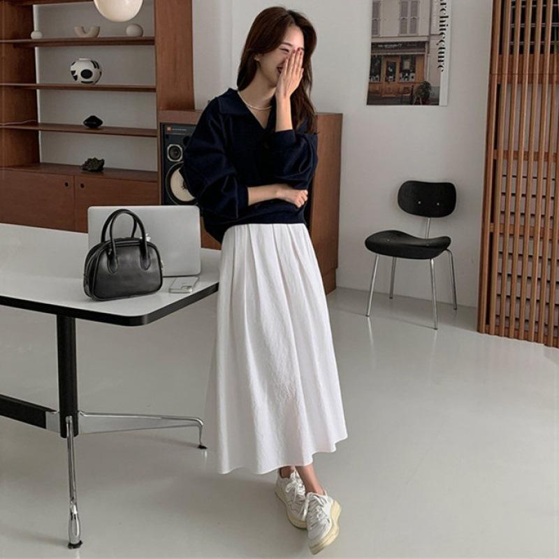 2024 Autumn Women's Korean Style Letter Print Lapel Pullover Hoodie - Loose Artistic Casual Jacket Top