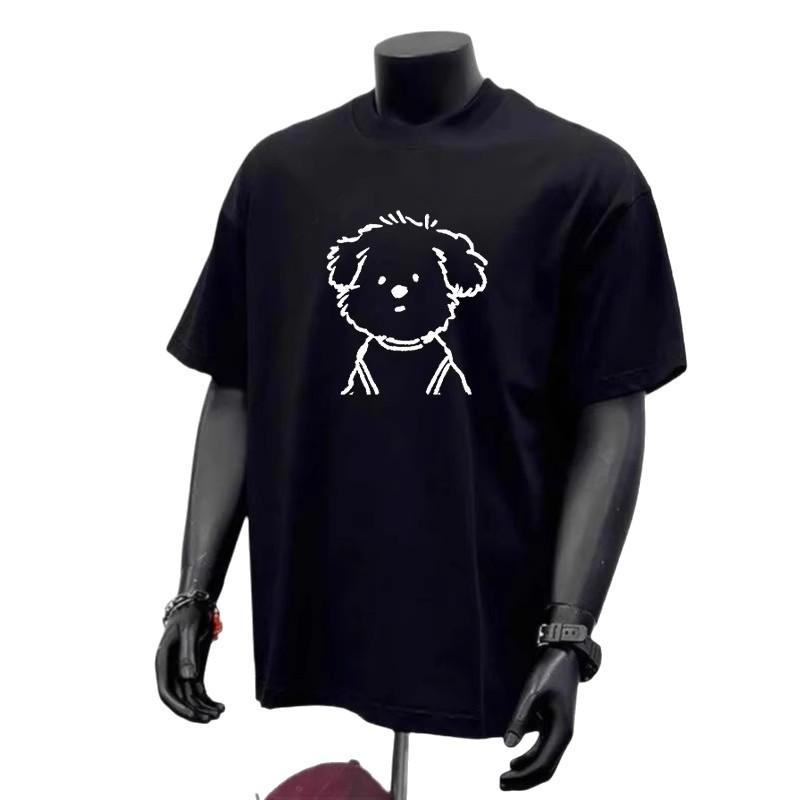 American Trendy Brand Short-Sleeved Pure Cotton Men'S Printed T-Shirt Trendy Men'S And Women'S Versatile Round Neck T-Shirt Men'S