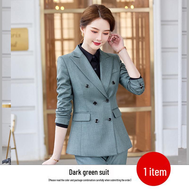 2023 High-End Women's Autumn Pant Suit: Elegant Formal Blazer Set for Professional Wear