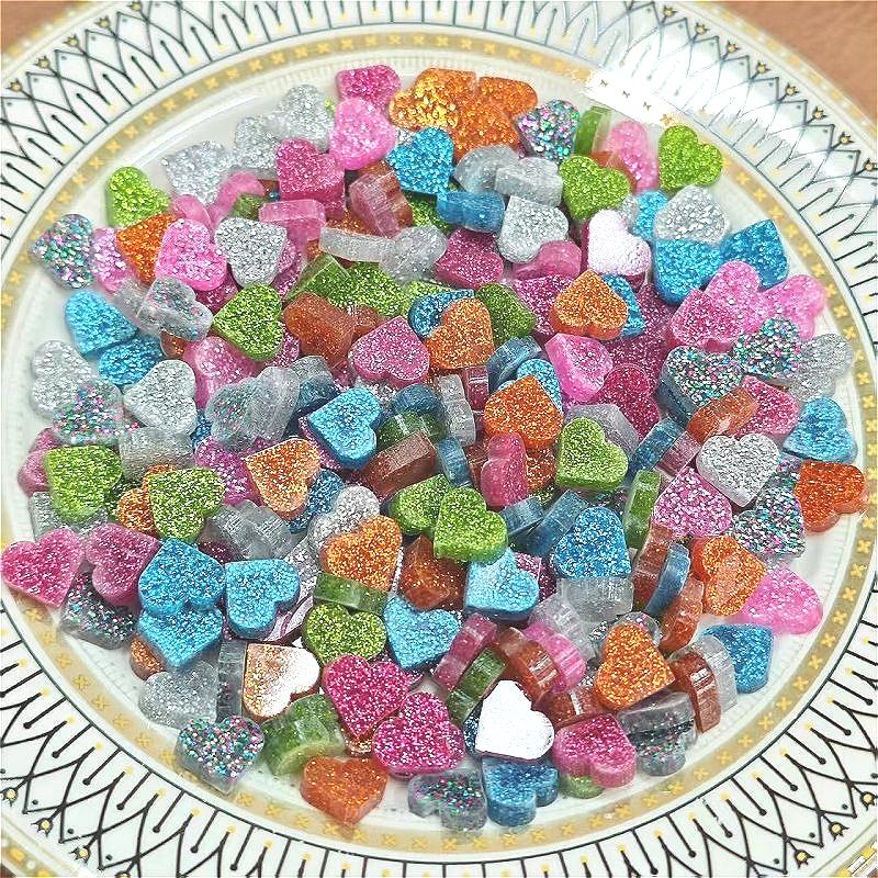 

Around 107pcs Soft Acrylic Mosaic Tiles heart-shaped Mix Colorful Tiles DIY Mosaic Making for Craft Arts Accessories 9 20g around 107pcs