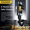 Essager PD100W USB Type C To USB C Cable 5A Fast Charging Cable 90 ° LED Digital Display Cable for Computers and Mobile Phones