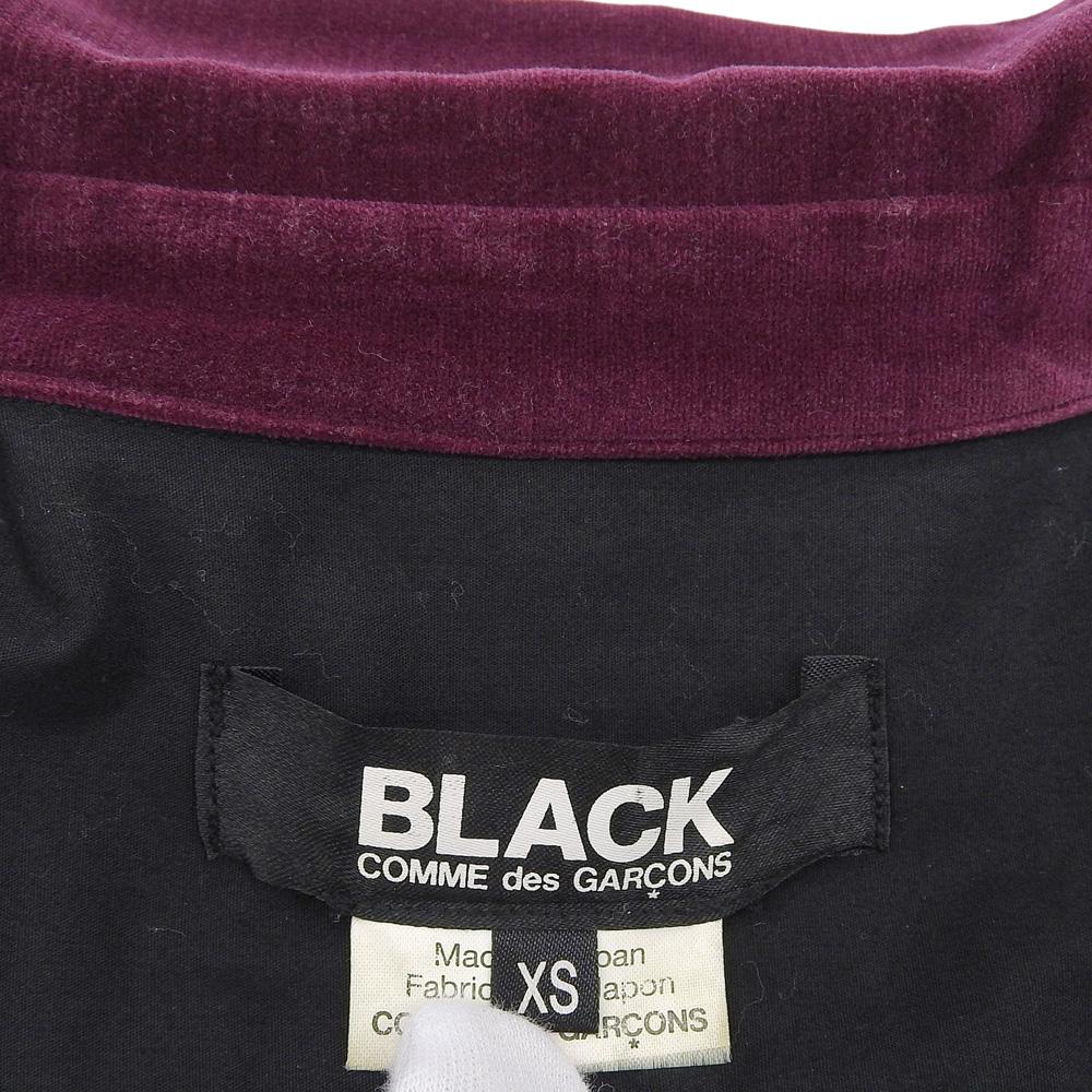 BLACKCOMMEdesGARCONS Men's Round Collar Velvet Shirt, Black, Size XS, 1S-B010 tops XS blackUsed