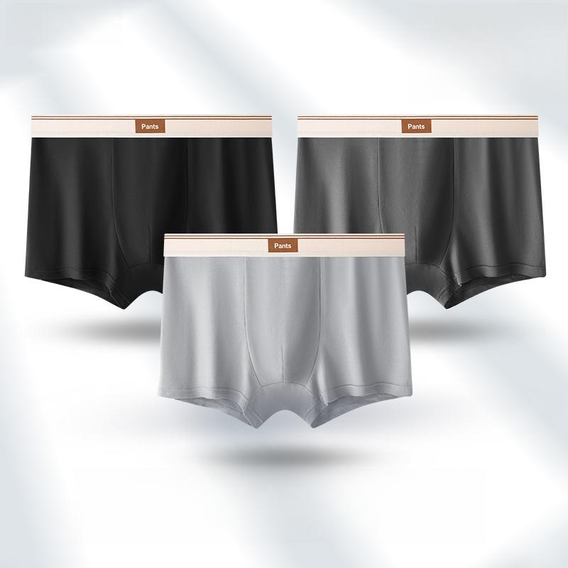 3pcs Men's Underwear Men's Boxer Shorts High Elasticity Breathable Four Cornered Underwear Men's Underwear Boxer Brief