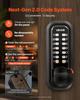 Mechanical Keyless Entry Door Lock, 2.0 Code Upgrade, 4-7 Digits Code, Single-Sided Push Button Combination Mechanical Keypad Door Knob, Auto Locking,
