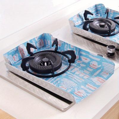 1/2pc Gas Stove Tin Foil Protector Cover Non-stick Reusable Cooker Protective Aluminum Liner Stovetop Oil-proof Clean Pad Circle
