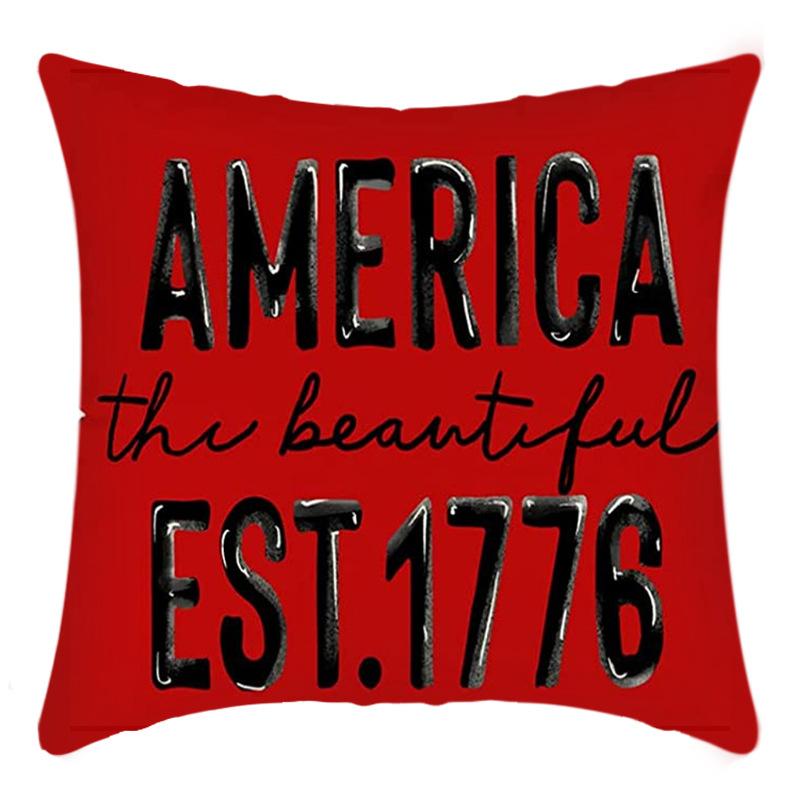 Independence Day Pillow Case Flag Print Home Living Room Bedside Decoration Pillow Cushion Pillow Case