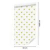 Heart Wallpaper White, Cream and Yellow 50x1000