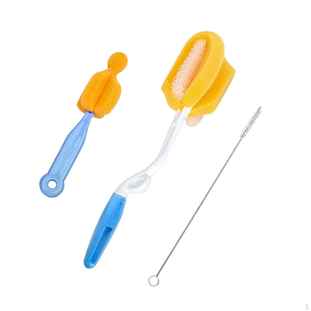 Babyflaschenbürsten-Set Reinigungszubehör Drehbarer Griff Tragbar Abriebfeste Bürsten