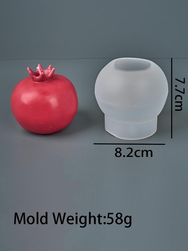 3D Fruit Shape Scented Candle Silicone Mold DIY Handmade Pomegranate Apple Banana Pear Lemon Peach Making Resin Mold Craft Gifts