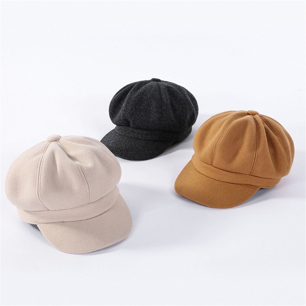 Women Warm Hats Autmn Winter Visor Hat Beret Hat Newsboy Cap Fedora Wool Caps Painter Cap