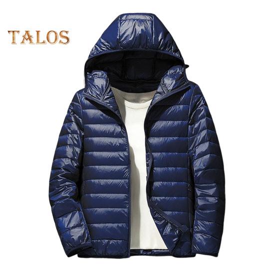 

Мужское хлопковое пальто с капюшоном, однотонная стеганая куртка с длинным рукавом, однотонная застежка-молния, легкая стеганая верхняя одежда XXL темно-синий