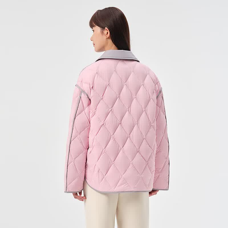 Tanbor Women's Lightweight Duck Down Collared Jacket TB233322