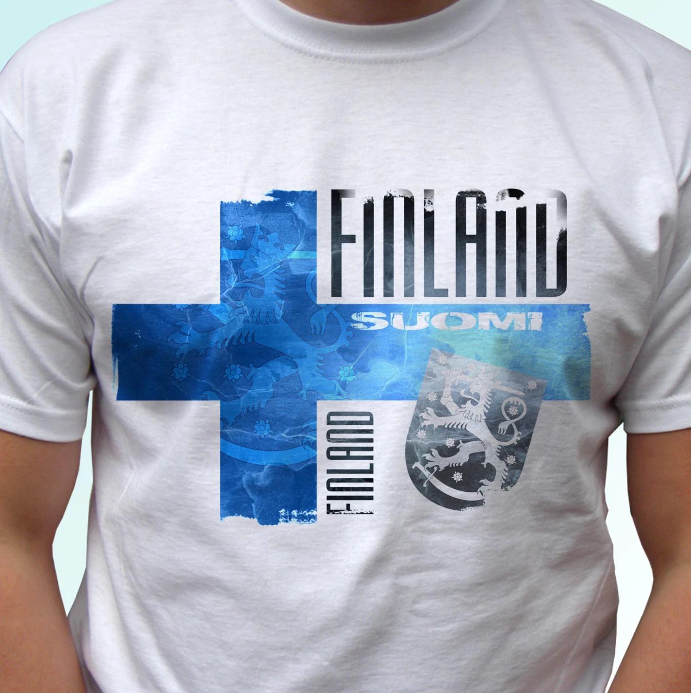 

Finland flag design white kids boys T-Shirt top modern tee - s s kids baby sizes 130