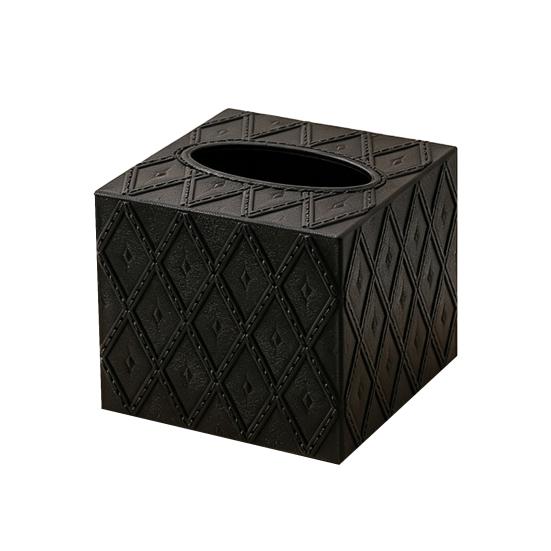Tissue Box, with Waterproof Wear-Resistant Surface, Diamond Embossed Texture Compact Paper Holder for Office Bedroom