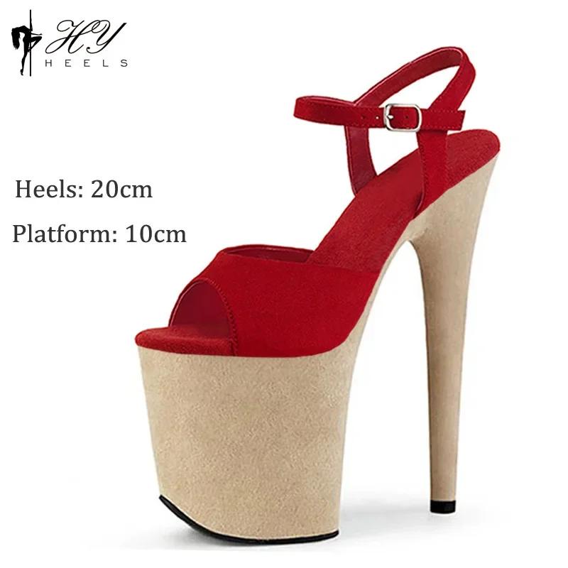 20cm Sexy Model Runway Shoes Performance Dress Wedding Banquet Super High Heels Sandals Sexy Fashion High Heels Shoes