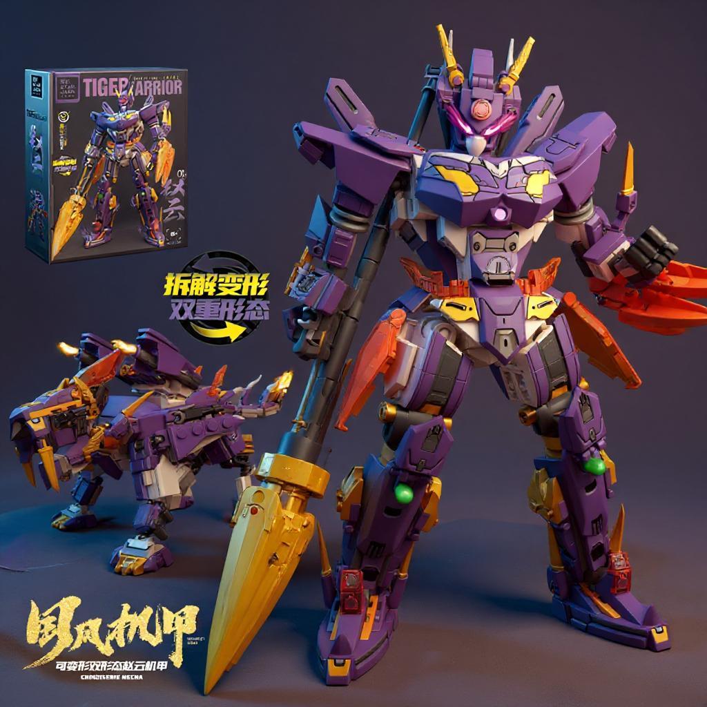 Large Mechanical Warrior Superhero Mecha Blue Dragon Robot Building Blocks Assembly Figure Kids Toy Boys Birthday Christmas Gift