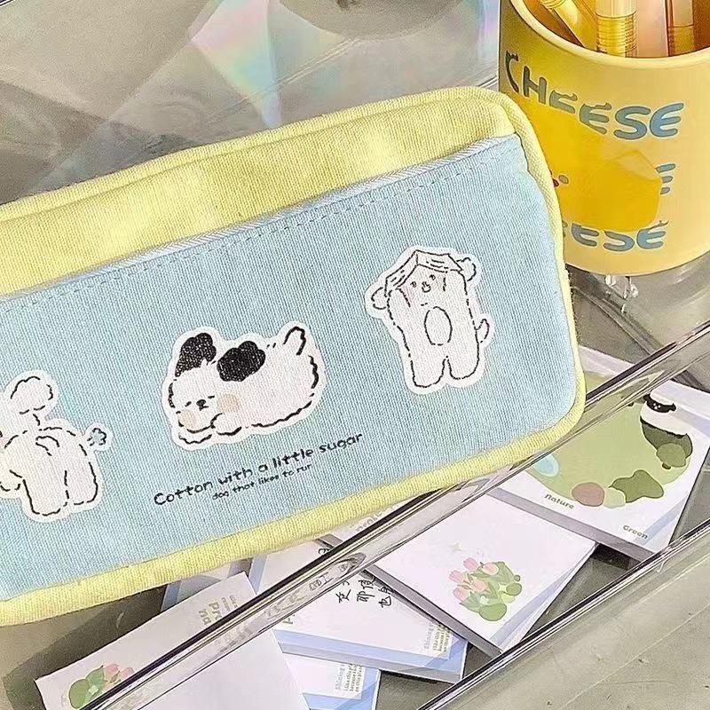 Su Zaizai Style Japanskt Pennfodral med Stor Kapacitet och Färgblock för Studenter