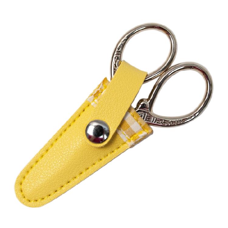 PU Leather Scissors Sleeve Scissors Protect Cover Color Lattice Scissors Sheath