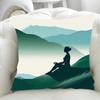 Car Living Room Sofa Cushion Cover Simple Couple Character Scene Pillow Cover Luxury Home Decoration Pillow Cover