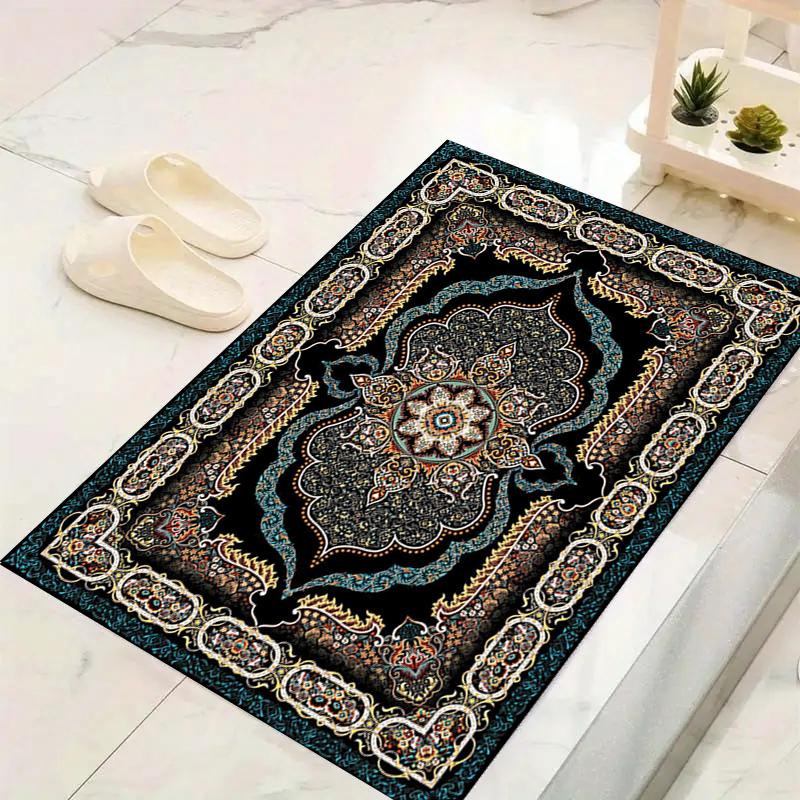 1Pc Persian Carpet Rug, Office Carpet Indoor Outdoor Doormat, Non-Slip Soft, Living Room, Christmas Halloween Gift. M928681