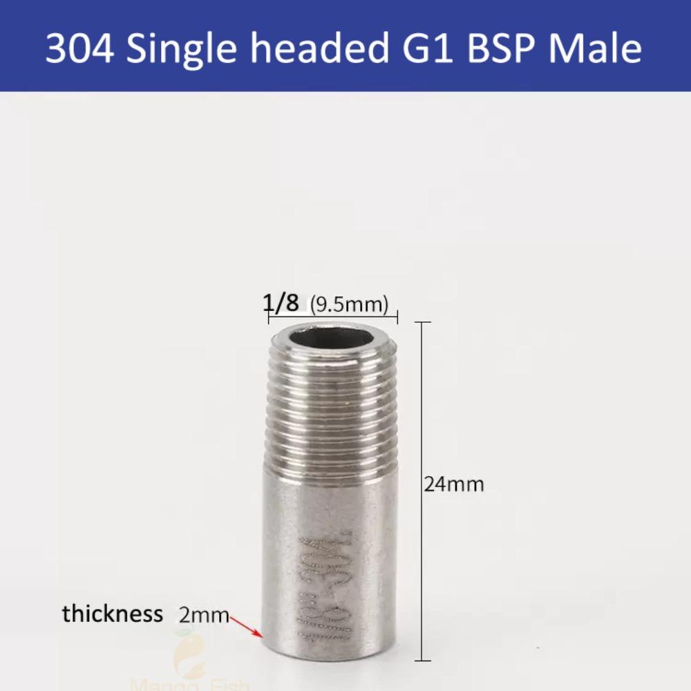 1/8"1/4"1/2"3/8" 3/4" 1" 2 Jednohlavé vnější šroubení s BSP závitem proti uvolnění Jednohlavý drát