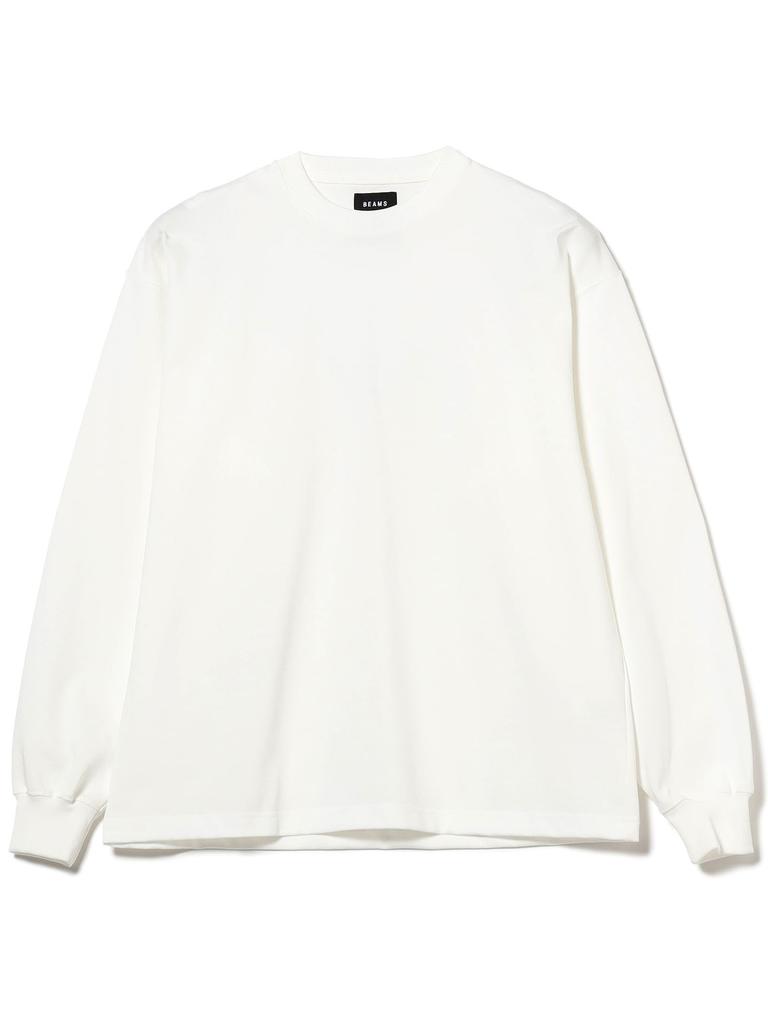 Beams Long Sleeve Jersey Size 11140220803 Men's T-Shirt, White, M,