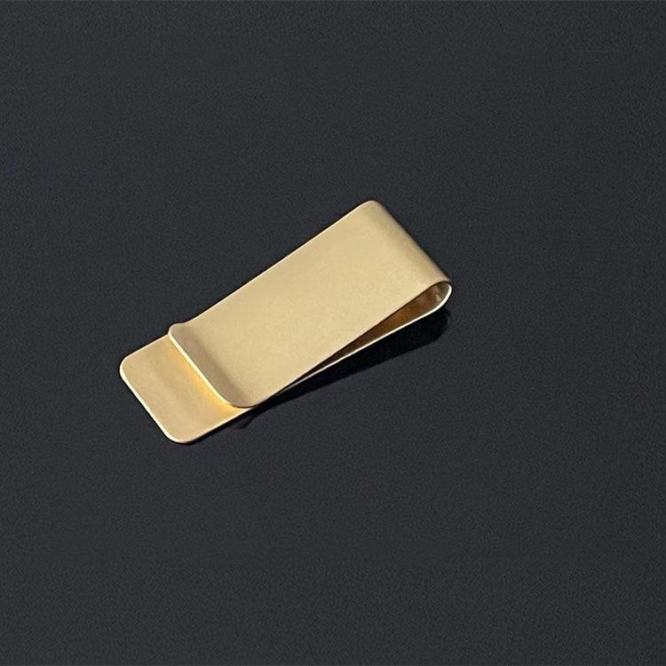 Customizable Brass Money Clip Wallet Notebook with Logo Option