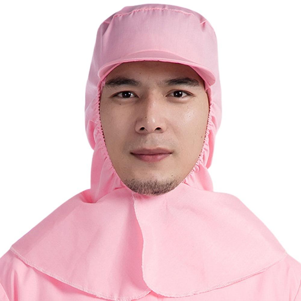 

Easy Wash Dust-free Shawl Hat Neck Protector Workshop Work Hat Kitchen Workwear розовый