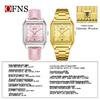 Women's Square Quartz Wristwatch - Luminous, Waterproof, with Calendar Function