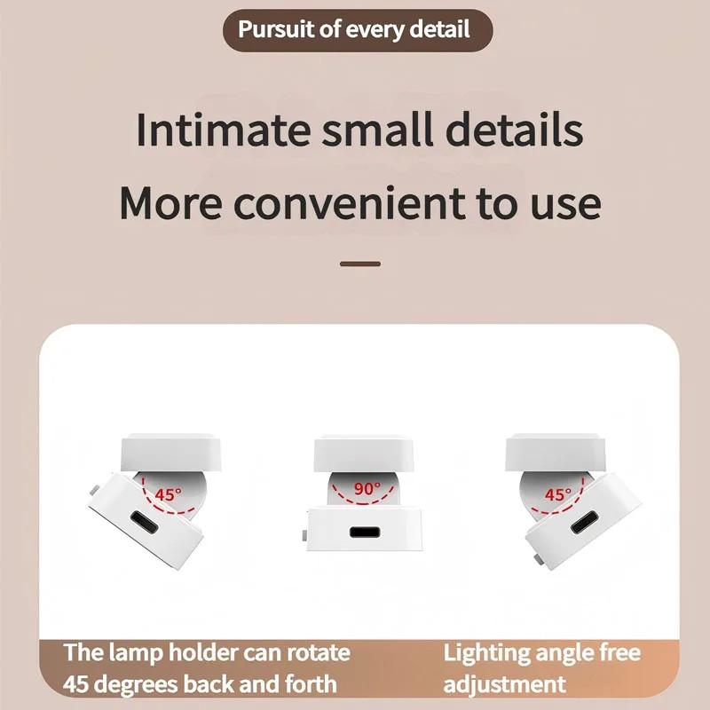 Remote Control Touch Table Lamp Magnetic Desk Lamp Bulit-in Rechargeable Battery for Reading Cabinet Mirror Bedside Rechargeable Night Lights