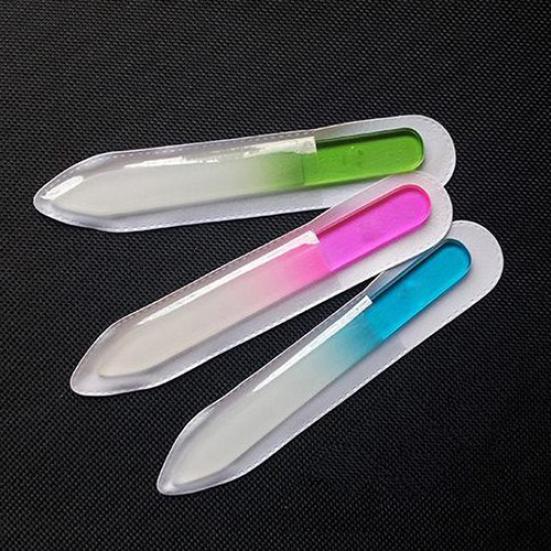 2 Pcs Pro Nail Art Tips Polish UV Gel Glass File Buffing Manicure Tool for Nail Art DIY