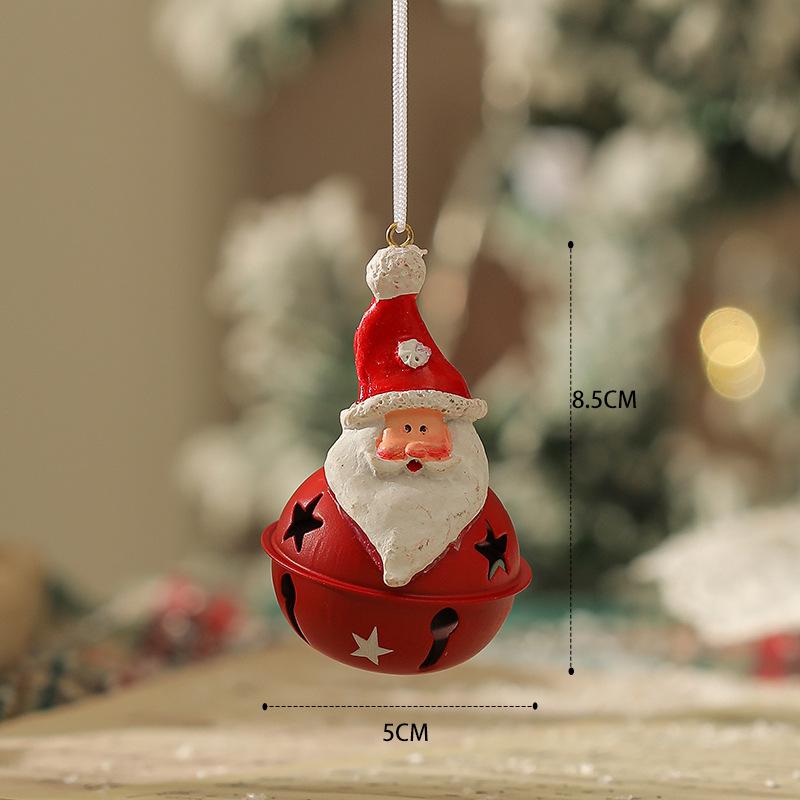 Retro Distressed Christmas Iron Art Pendants: Angel, Santa, Snowman