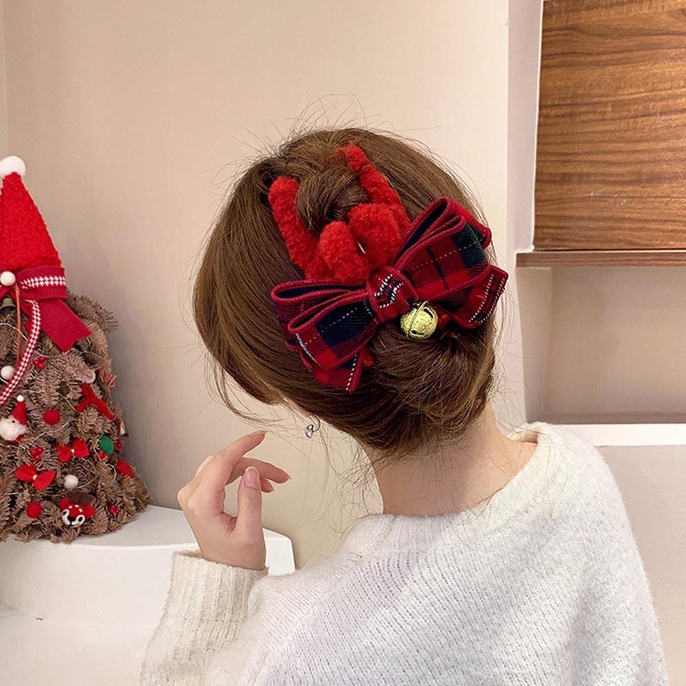 Grab Winter Hair Clip Plush Bell Korean Ponytail Holder Autumn Hairgrip Women Hair Claws Shark Clip