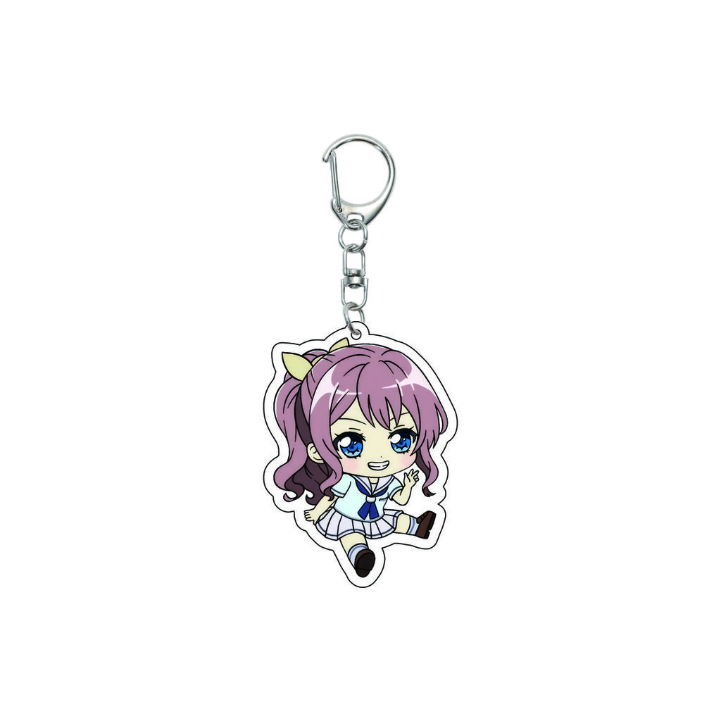55MM Anime banG Dream Keychain Toyama Kasumi/Saya Yamabuki/Hanazono Tae Key Chain Acrylic Model Plate Christmas Gifts