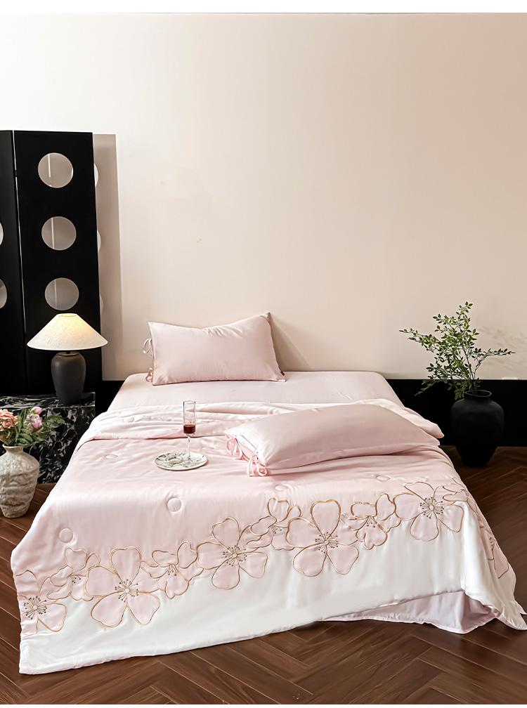 Princess Wind Orchid Essence Tencel 20% Mulberry Silk Fiber Embroidered Summer Cool Quilt
