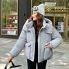 Down cotton-padded clothes for women's autumn and winter new student short loose casual big pocket jacket trendy
