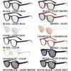(Eight) Colorful Wellington Sunglasses, Clear Wellington Style Frame with Dedicated Case, Champagne x Clear F