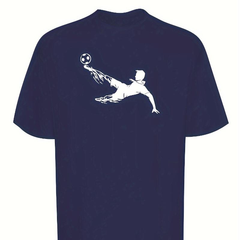 

Футболка с силуэтом футболиста Дышащая Прохладная, Удобная в носке, Повседневная XXL белый